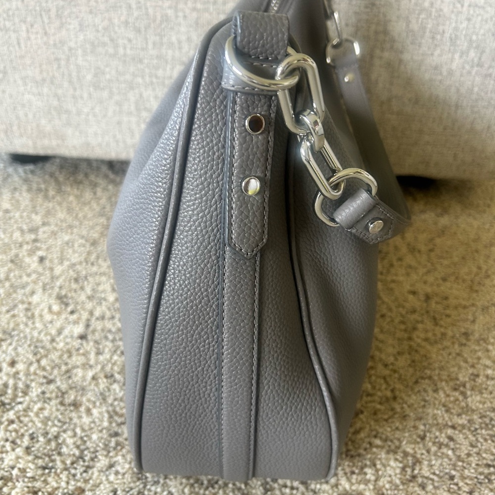 Kate Spade Pebbled Leather Hobo in Gray - Picture 5 of 7